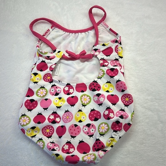Gymboree Nylon/Spandex Ladybugs One Piece Infant Girls Swimsuit 6-12 Months - Picture 2 of 7